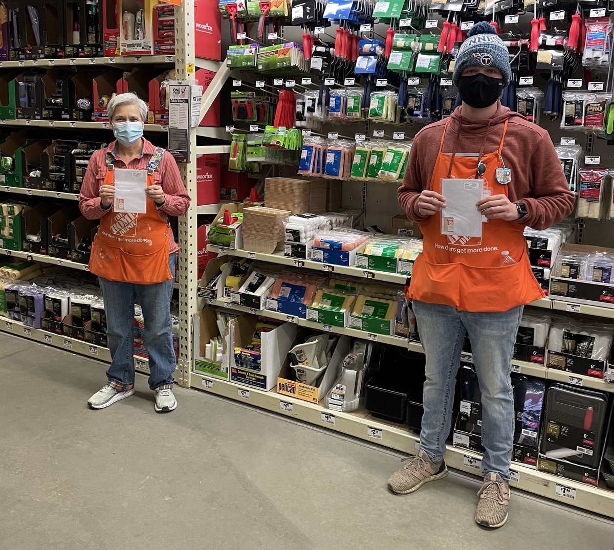 Congrats to Carol in D24 and Brendan in D28 for getting their Dept certifications pins <a href="/HomeDepot1774/">Home Depot 1774</a>