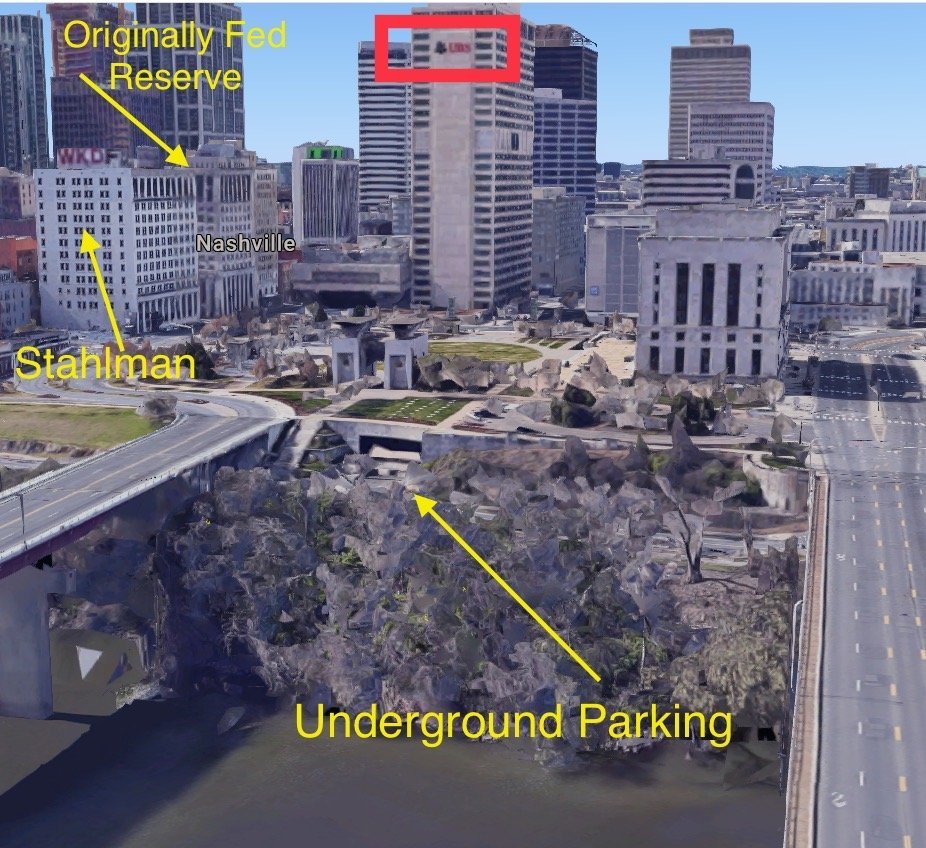 There's known underground tunnels in the area. If it wasn't obvious, there's even underground parking garages. Wait...is that UBS? So Chyna is also right down the road.  https://twitter.com/lizsfg/status/1330068004403630083?s=20