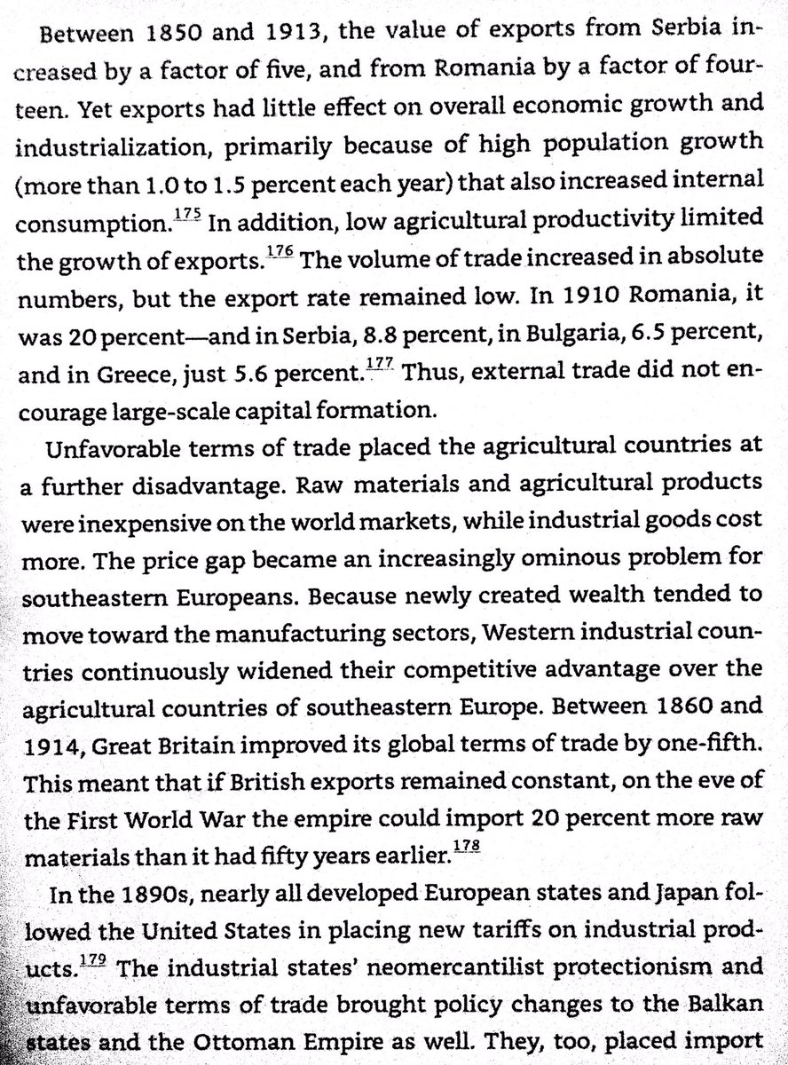 Balkan states ended up greatly indebted to Western banks, mostly due to railway construction. Investment was lacking, & Western countries used their more advanced economies to dominate the Balkans. In 1890s Balkan states adopted protectionist policies to combat that.