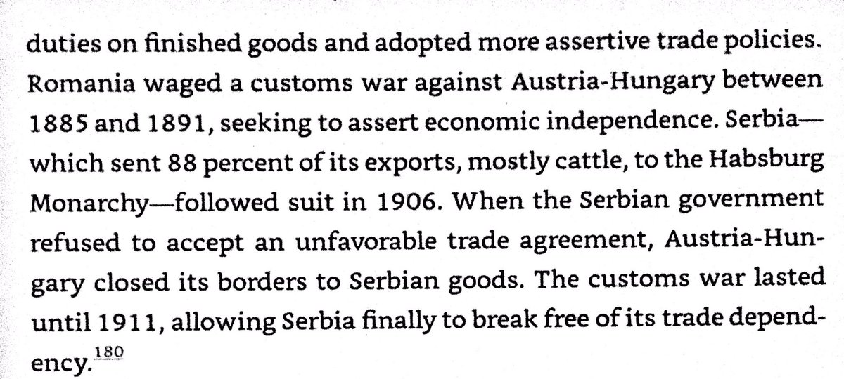 Balkan states ended up greatly indebted to Western banks, mostly due to railway construction. Investment was lacking, & Western countries used their more advanced economies to dominate the Balkans. In 1890s Balkan states adopted protectionist policies to combat that.