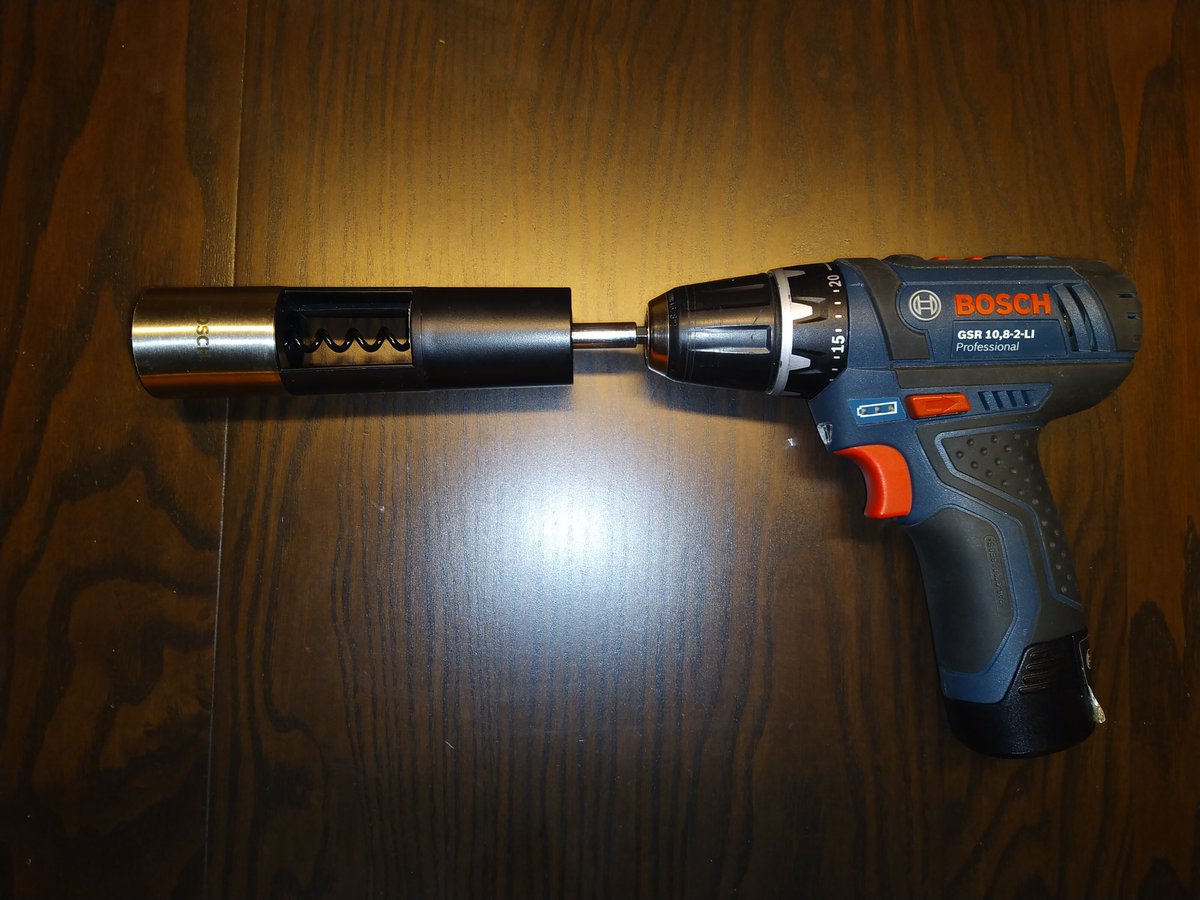 verosk's tweet image. When you need to open the wine and you can not find the original engine. #workaround // cc: @honzajavorek