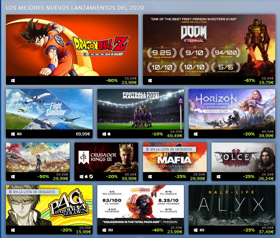 3 juegos de Xbox Game Studios entre los juegos más exitosos de Steam