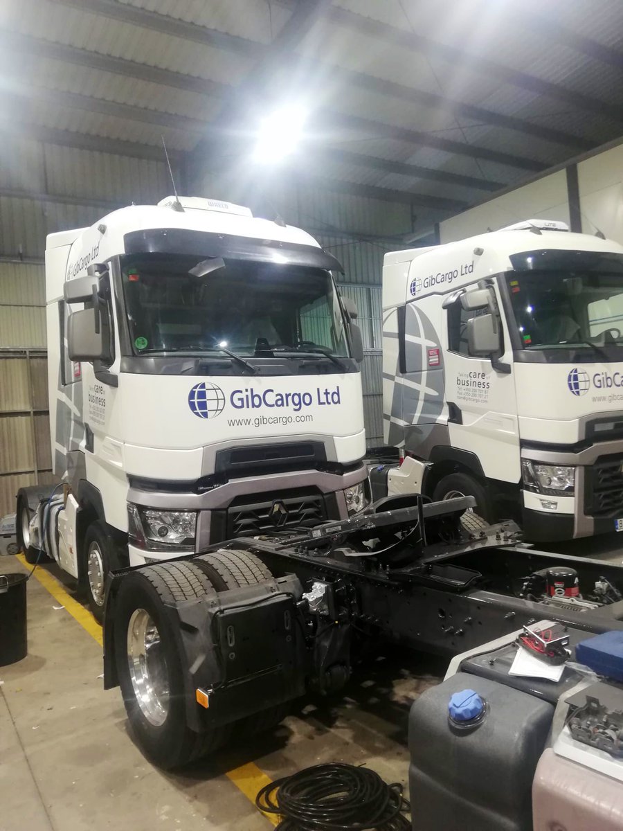 GibCargo's tweet photo. Increasing our capacity in the new year with 4 x Renault T 520 T High joining our fleet. #Gibraltar https://t.co/qaxJxvfVZN