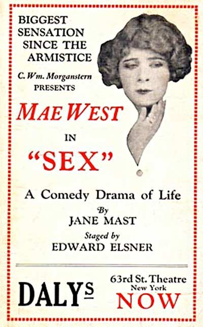 Trivia: The same night Helen was arrested in February, 1927, across town Mae West was also taken in by police for the “obscene” nature of her latest hit stage production Sex. The critics savaged it, authorities hated it and the public loved it.