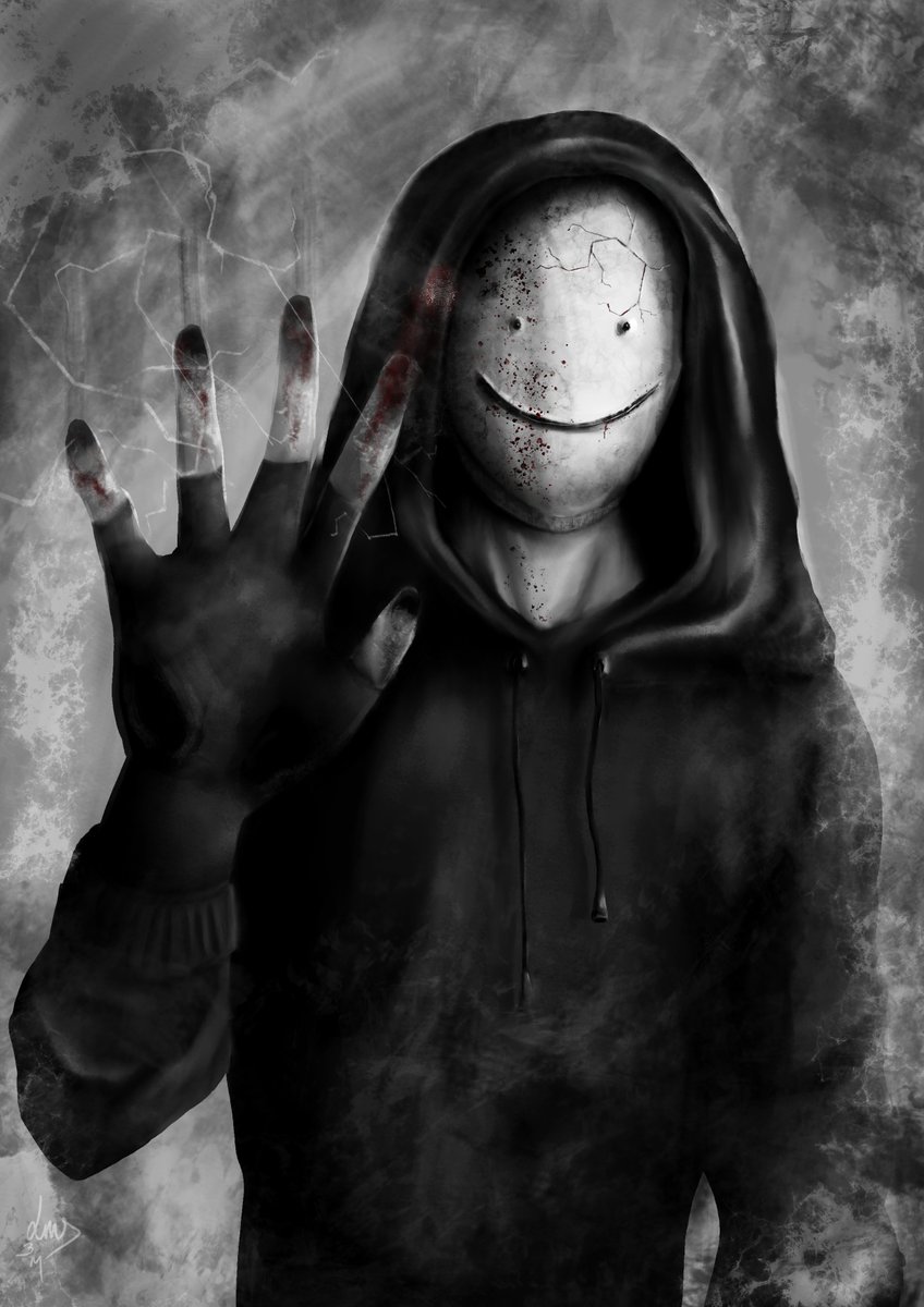empatheeee's tweet photo. 'Where do you draw the line between a dream and a nightmare?'
@Dream__Fanart #dreamfanart 
This is the first fan art I'm posting, please accept me dttwt artists 🥺
tw // blood https://t.co/SsODhoI491