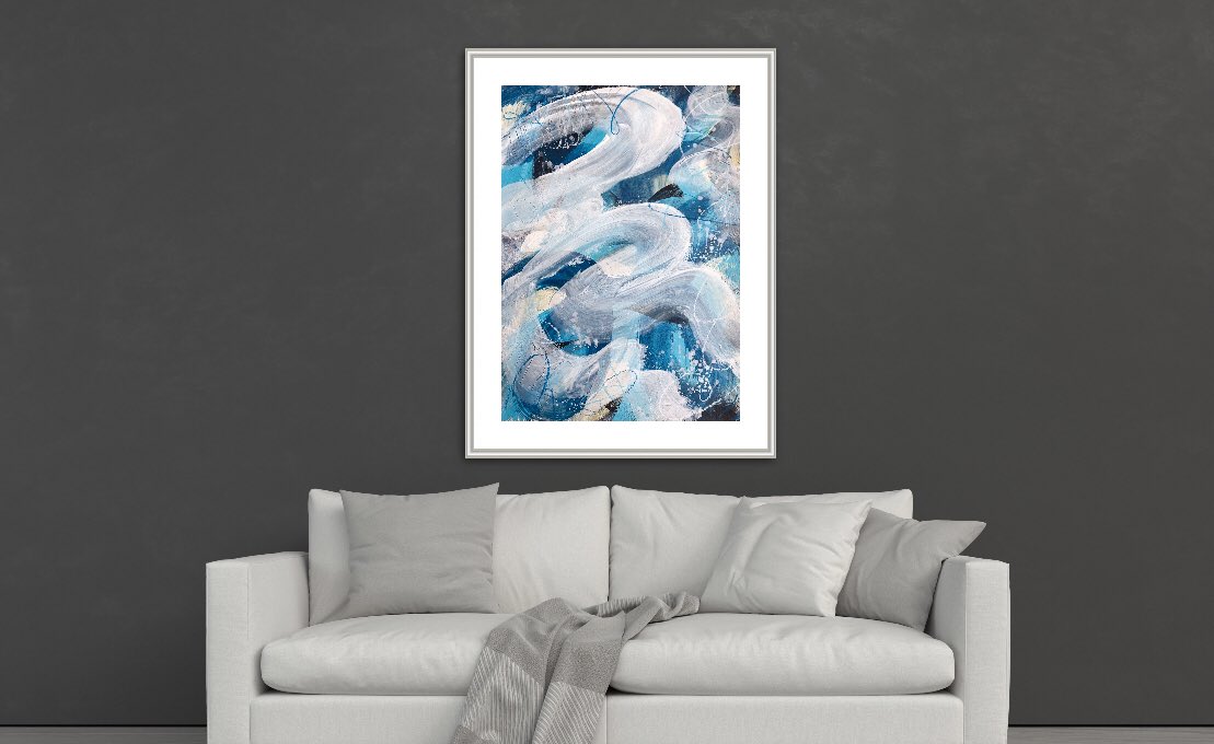 KateMLArtwork's tweet photo. ‘Snow squall’ mixed media on wc paper.#abstractwinter #abstractpainting #abstractblue #abstractart #contemporaryart https://t.co/1ZEPQ1sD9Q