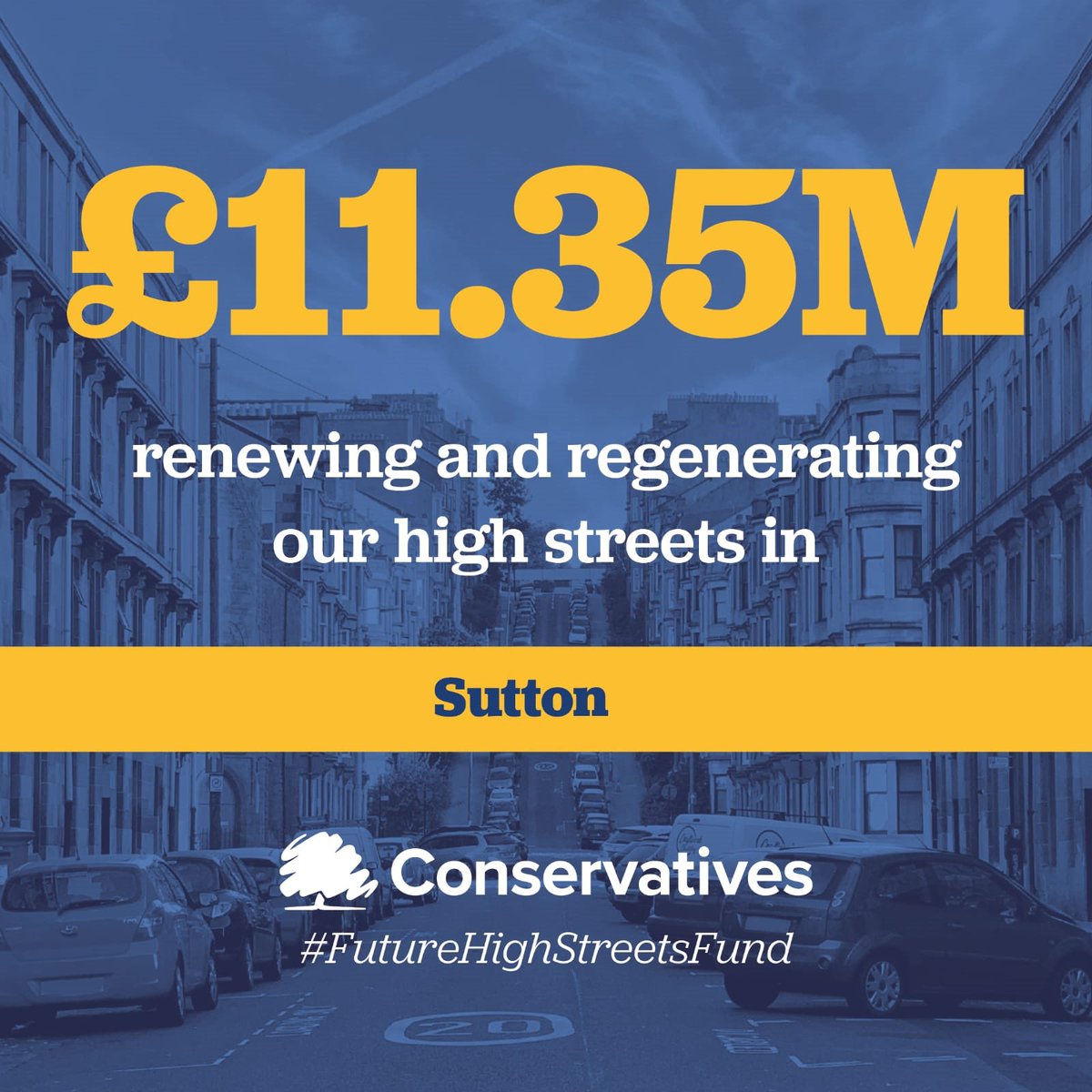 iamaamirharoon's tweet photo. MPs @scullyp & @ElliotColburn join #SuttonConservatives in welcoming over £11 MILLION funding for
#SuttonHighStreet as it has come under pressure in the last few years from online shopping as well as suffering from the lack of footfall Covid-19 has presented this year.
#Sutton https://t.co/M0ZQTCa2KC