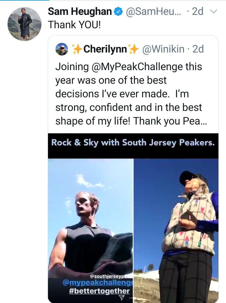 Also on Tuesday, Sam made yet another special announcement. His  #Peakers powered on in 2020 despite everything and through MPC made a difference! Look at those numbers! Not all Heroes wear capes! Shout-out to my girl  @Winikin for this stunning video! #SamHeughan  #mypeakchallenge