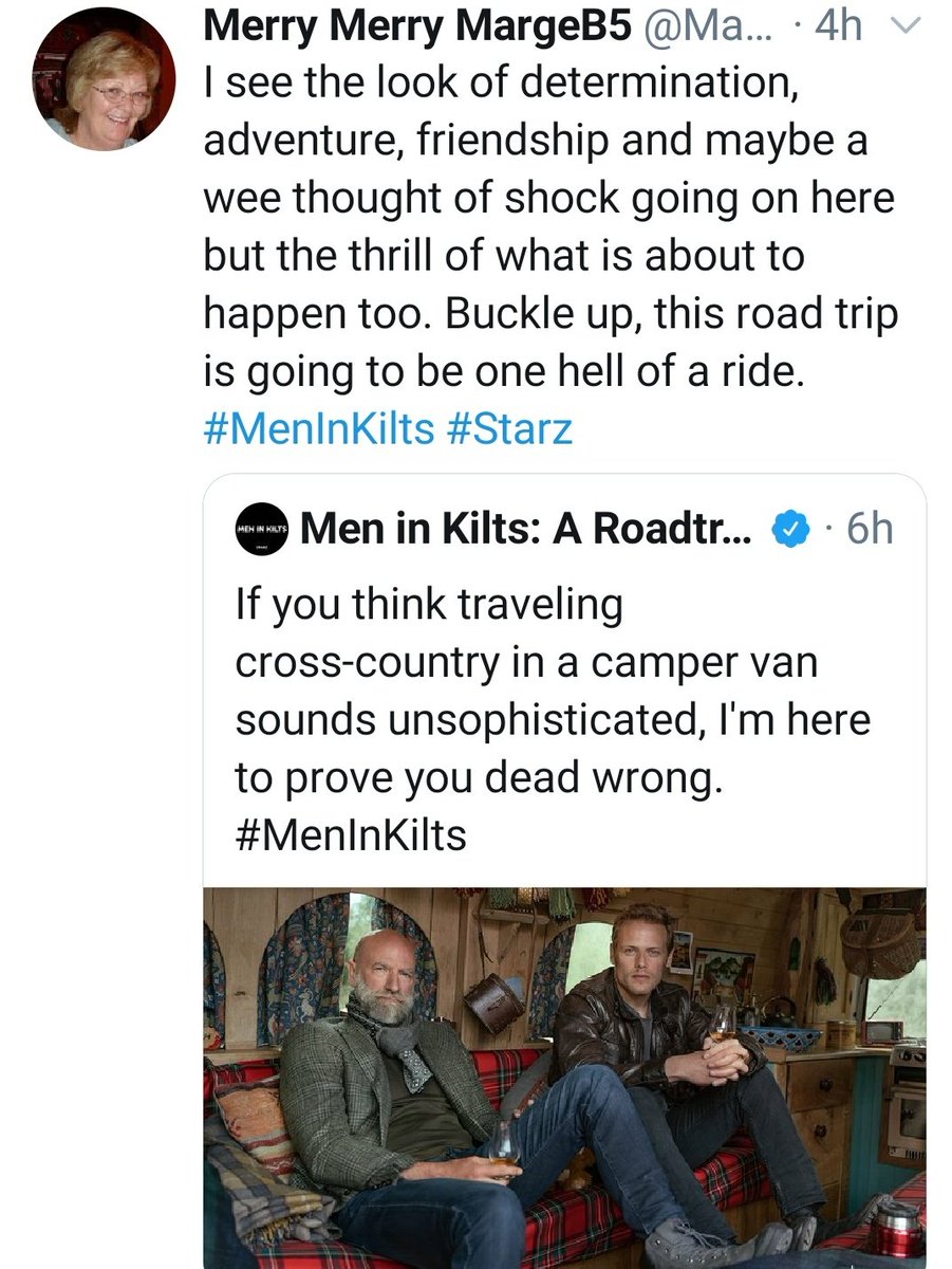 Also on Wednesday, the Patron Saint of Interns running the  #MiK account made our day again by posting this gem below and the timeline went in a frenzy (again .. yes, i know.. but he is worth it). As  @MargeB5 said .. buckle up for MiK! #SamHeughan #GrahamMcTavish #TheHighlandCoo