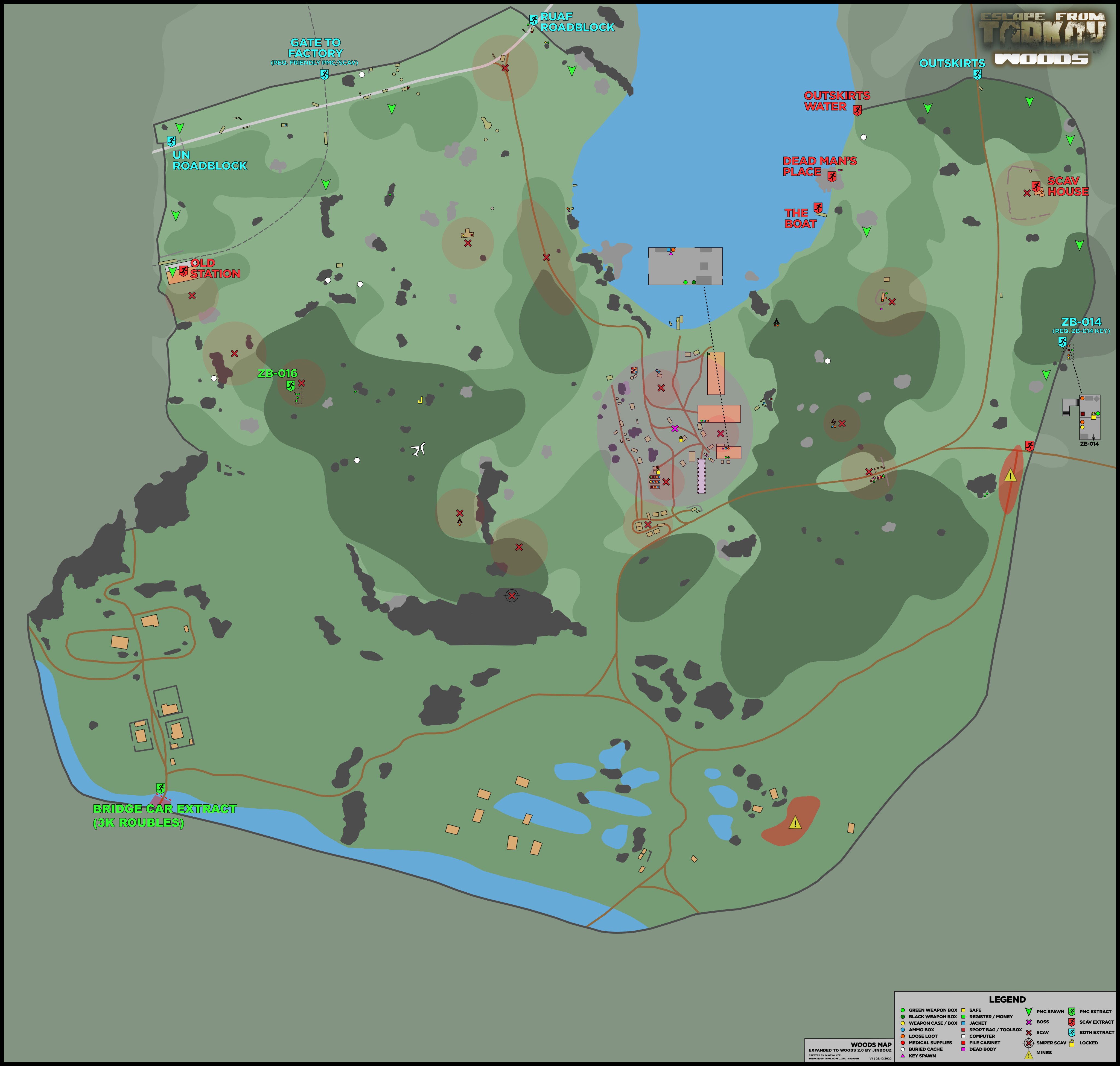 Escaping Tarkov Tarkov Intel on Twitter "2 Woods Maps for your(00)