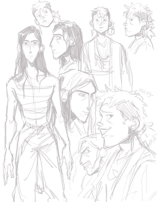 sketchdump of my beloved boys as a warmup 
