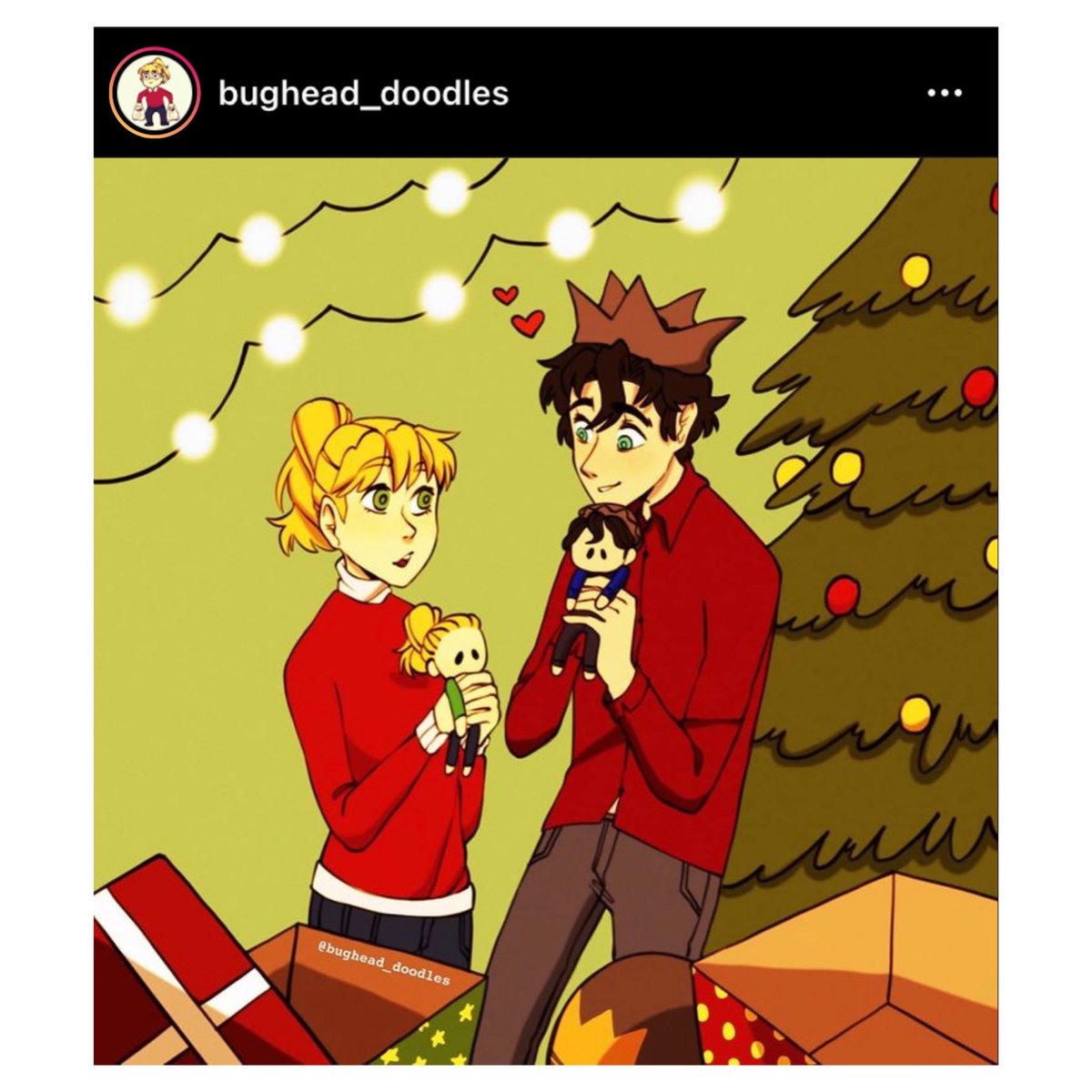 gogenevieve's tweet photo. @Decy_Fanarts000 a gift for you! BUGHEADCEPTION! #bughead #bugheadception #artception #artcollab #bugheadart #artistssupportingartists #bugheadedit #bugheadau @ArchieComics https://t.co/2Rnn4EDW8u