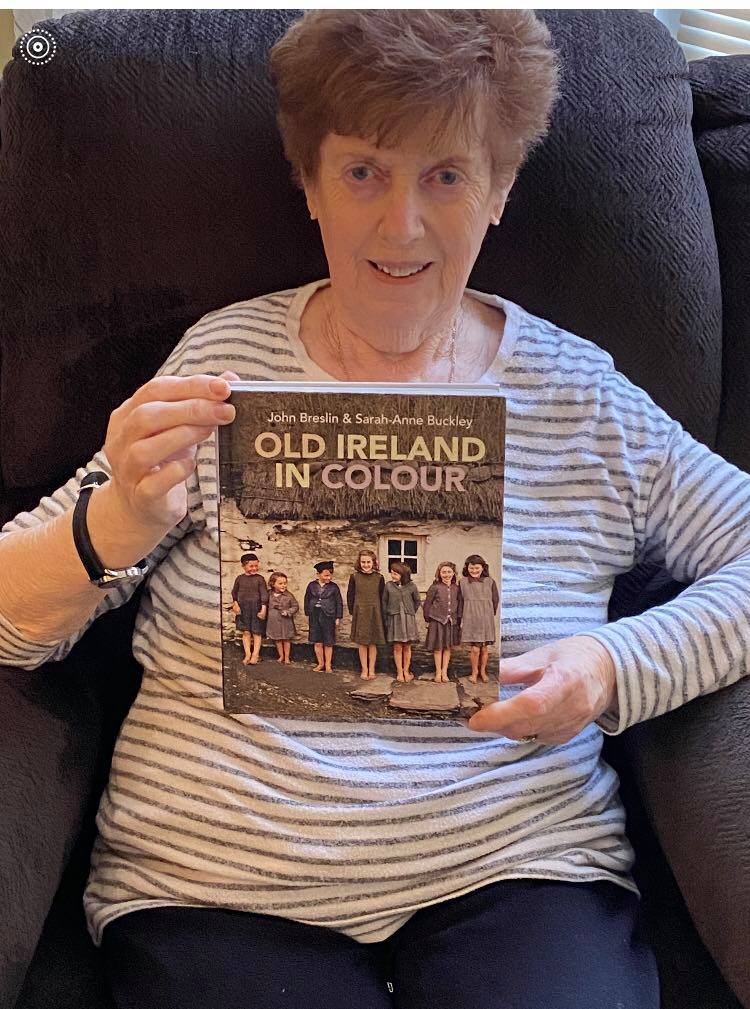 irelandincolour's tweet photo. Amazing news... We‘ve just received these photos of Kathleen Ryle (née Kavanagh) who lives in New York. She is one of the girls pictured on the cover of Old Ireland in Colour, and is shown here holding the book! Thanks @StatesidePortal for connecting us #smallworld #fourdegrees💚 https://t.co/NRVNOBigFJ