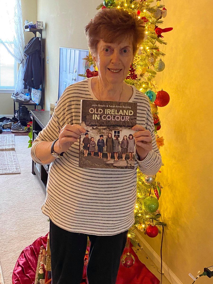 irelandincolour's tweet photo. Amazing news... We‘ve just received these photos of Kathleen Ryle (née Kavanagh) who lives in New York. She is one of the girls pictured on the cover of Old Ireland in Colour, and is shown here holding the book! Thanks @StatesidePortal for connecting us #smallworld #fourdegrees💚 https://t.co/NRVNOBigFJ