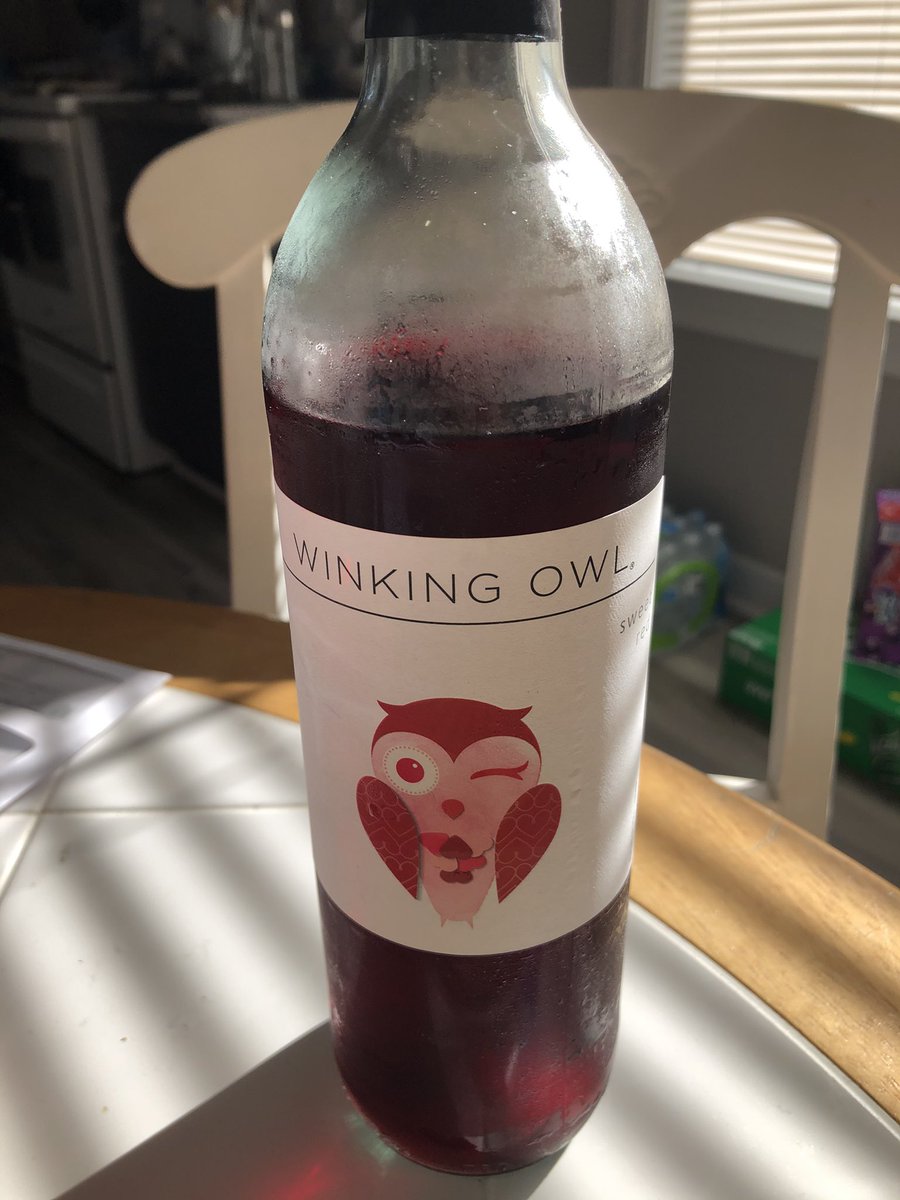 frozendiva1's tweet photo. Before &amp; after #winkingowl #wine drunk the whole bottle https://t.co/6HYf0ptPKK