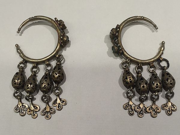 11 - 1 - Ear Ornament (tikhrazin or douwwah) (19th–first half 20th century, region: Rif mountain region) (link:  https://www.metmuseum.org/art/collection/search/451233)