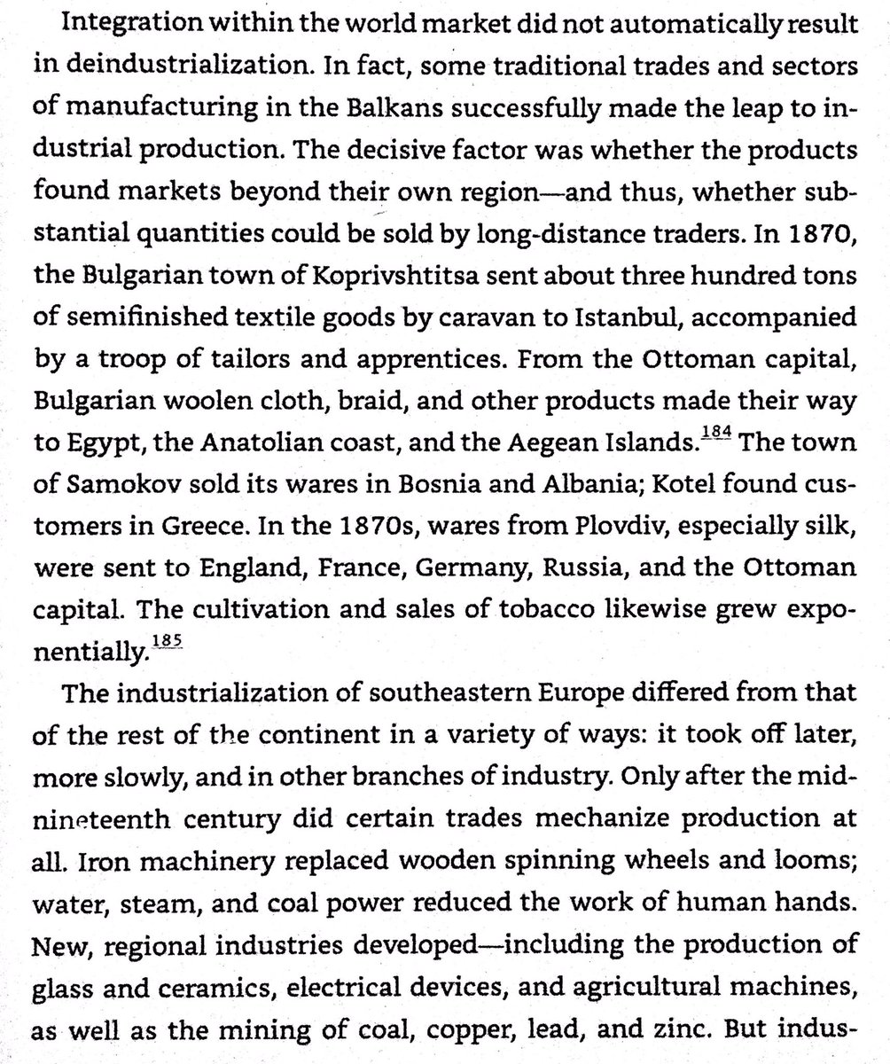 Industrialization of Balkans from 1890s to WWI successfully reduced reliance on imported manufactured goods & improved per capita GDP, but gap in production between Western states & Balkan states still increased.