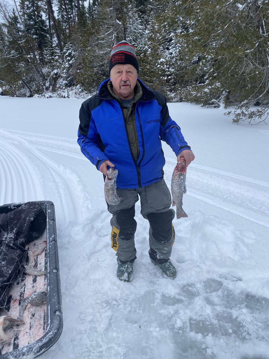 DTinney17's tweet photo. The speckle trout didn’t stand a chance today! #SurrenderStrategy #IceFishing #NWOlockdown https://t.co/HBwjhqTT5Q