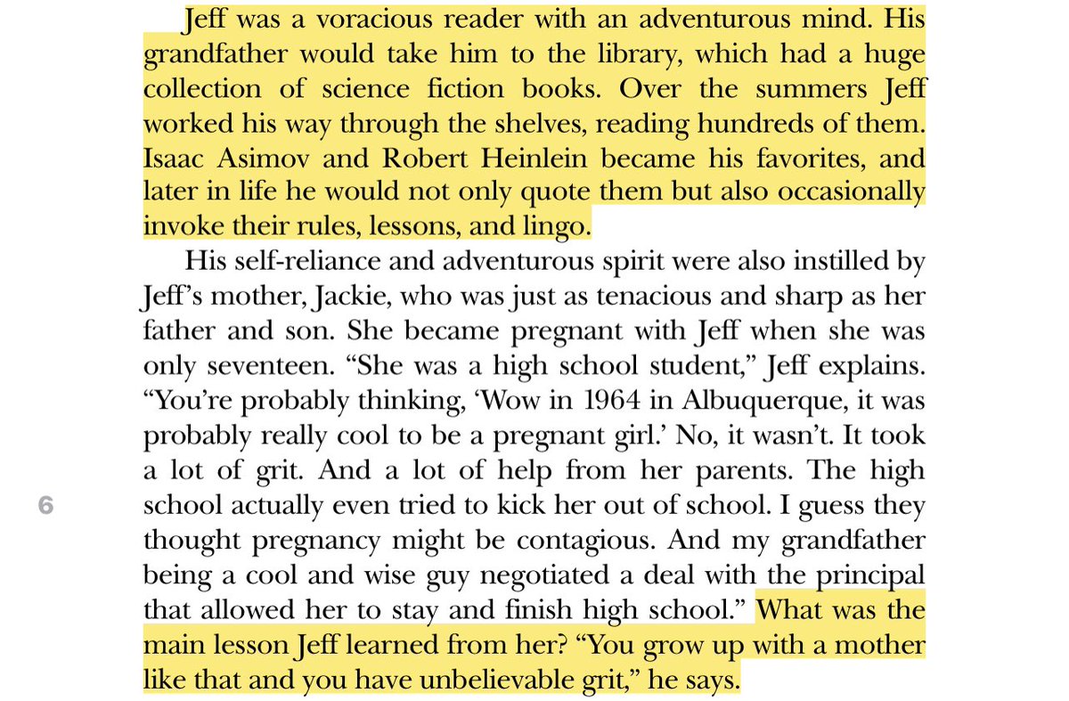 “Jeff was a voracious reader with an adventurous mind... “You grow up with a mother like that and you have unbelievable grit,” he says.”