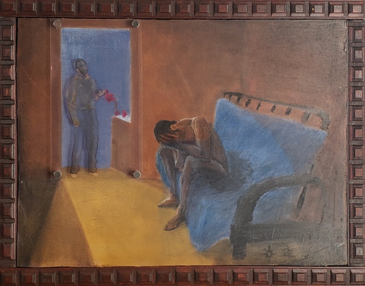 onefoxfaraday's tweet image. "Unseen Angels" by my headmate Nathan Day.

#dissociativeidentitydisorder #art #mixedmedia #mentalillness #Mentalhealth #multiplemademedia