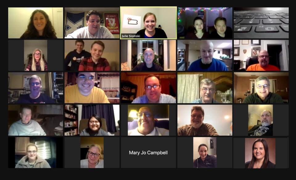 ElectJillBeck's tweet photo. This week on the #VirtualTrail I had the privilege of attending meetings w Erie Co Dem Party, Interboro Dem Cmte, Juniata Co Dem Cmte, and Union Co Dems! I also had a meet & greet w a great group of Erie Dems! TY, @JulieSlomski, for putting together a fun party! #ElectJillBeck https://t.co/e0LDy5ntUk