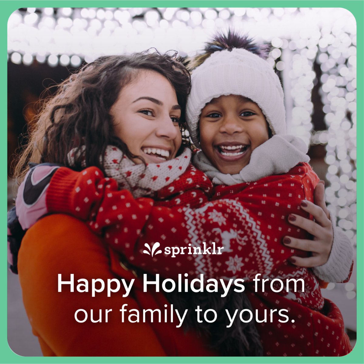 AtongSprinklr's tweet photo. From the bottom of my heart, thank you. As I wrap up 2020, I am so grateful for my family, team, customers, and everyone around me who provided support and encouragement this year personally and professionally. 

Happy holidays and cheers to 2021! https://t.co/JmobUpNjat