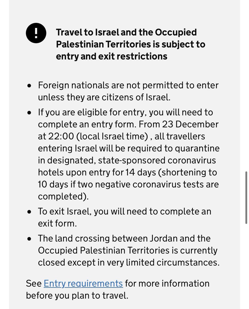 5/ Israel also restricts all travel from UK amidst cases of new variants  #B117 #covid19 https://www.gov.uk/foreign-travel-advice/israel