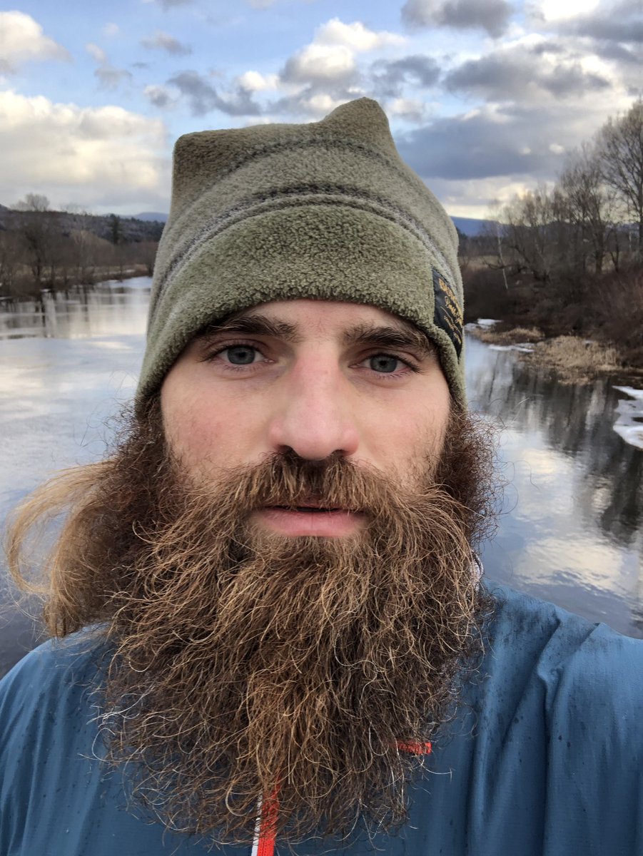 Ski got rained out; long run in the woods