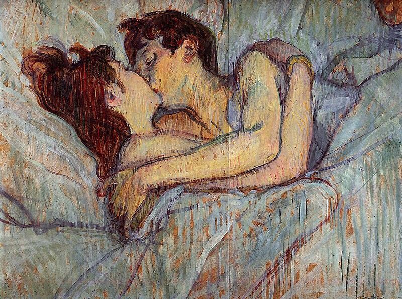 2. In Bed, The Kiss (Toulouse-Lautrec, 1892)