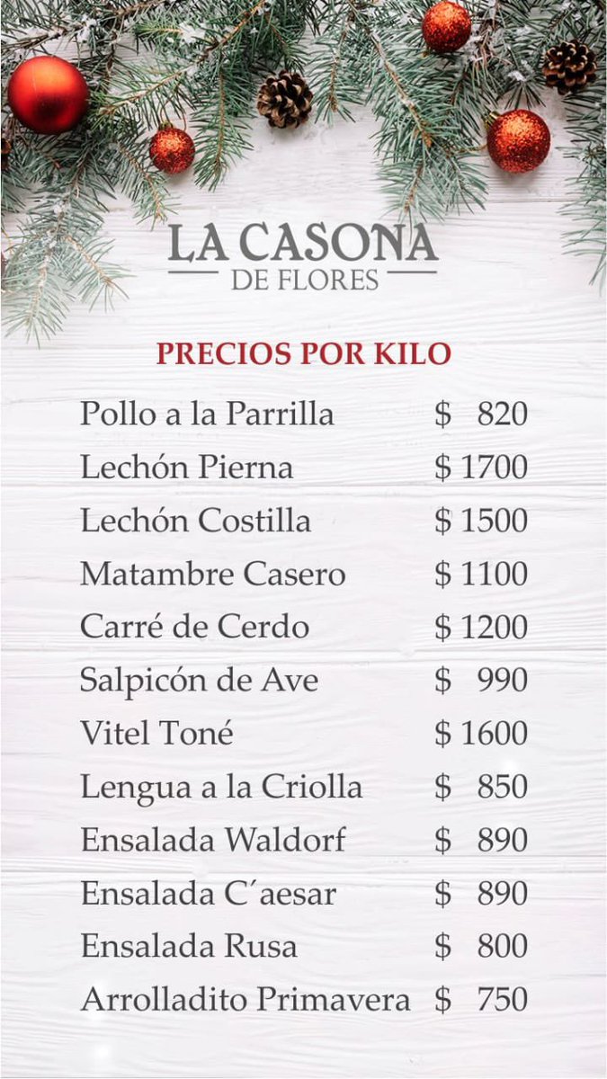 LaCasonaDFlores's tweet photo. Hacé ya tu pedido 🍾🥂🎉
Retíralo el 30/12.
Consulta por Envíos 🛵
NO COCINES!!! Disfrutá la Cena del 31 junto a familiares y amigos.
Pedidos 📞4632-1060
Av.Avellaneda 1899🏡
#lacasonadeflores #añonuevo #findeaño #delivery #cateringservice #catering #nococines #helados #2021 https://t.co/OzyfnofuiP