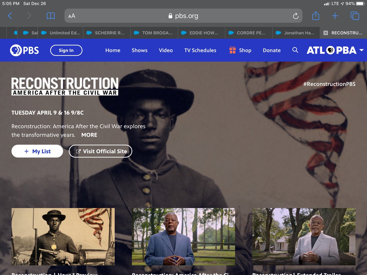 THENEWMIGRATION's tweet photo. If you live in the state of Georgia  and you have not #VoteEarly  for the upcoming Senate race on January 5th, this PBS Series on #Reconstruction  is a #MustSee. This series informs you on the history of the #TheSuppressionOfTheBlackVote. https://t.co/R0w2xVhO4W