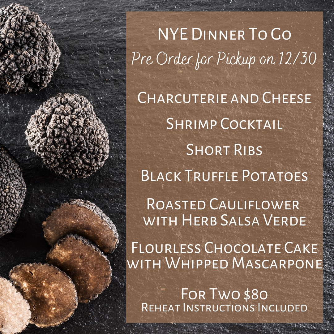 We heard you! Due to all the requests, we will be offering a limited number of carry out NYE dinners available for pickup on 12/30... please email info@blackpigcle.com to reserve yours.