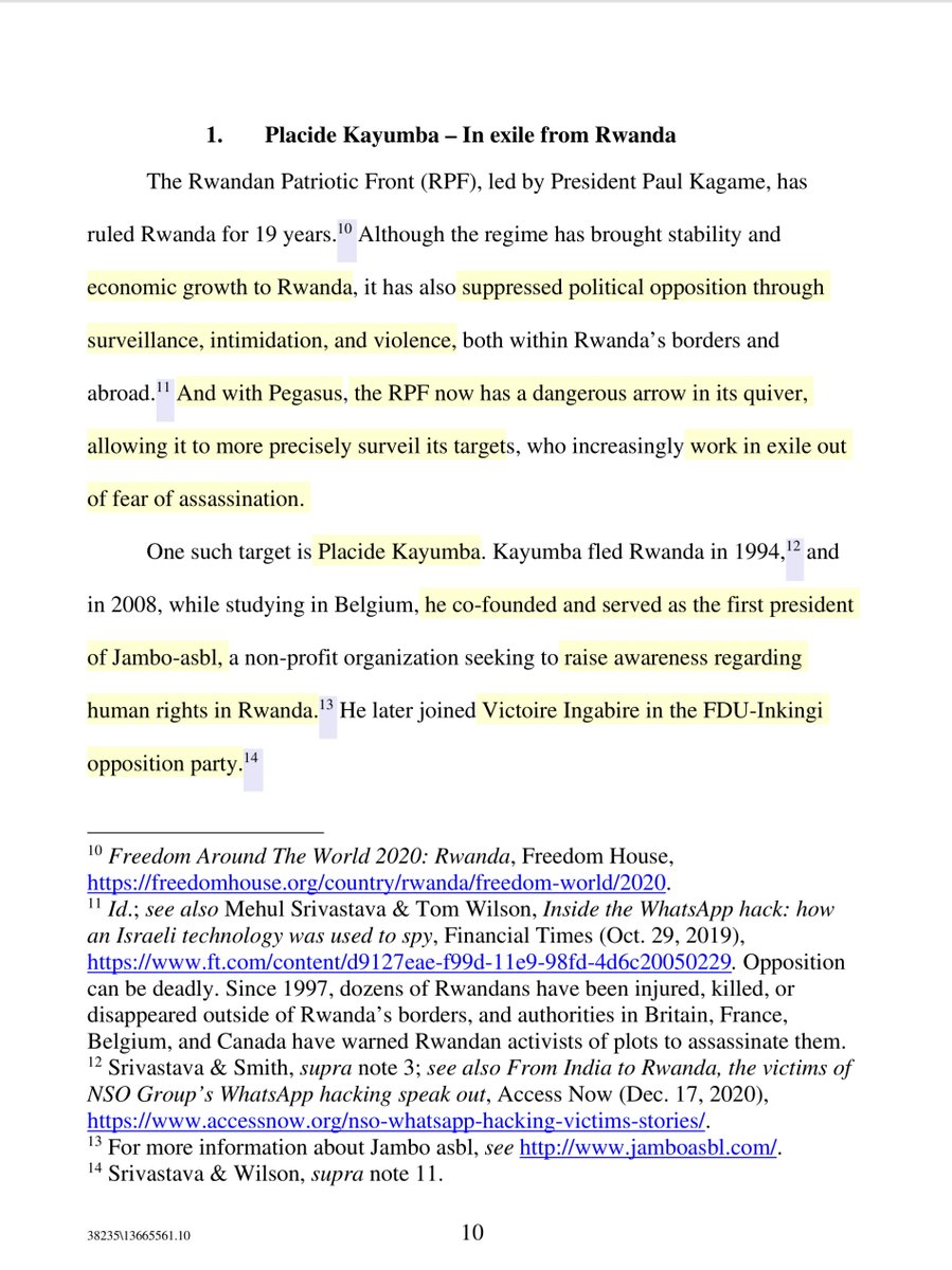 The argument is:NSO/Qtech’s Pegasus is almost exclusively used by some of the most oppressive regimes on the planet. Pegasus is a cyber-weapon and these barbaric regimes use Pegasus to silence “dissenters“ and in many cases permanently silence dissenters by killing them.