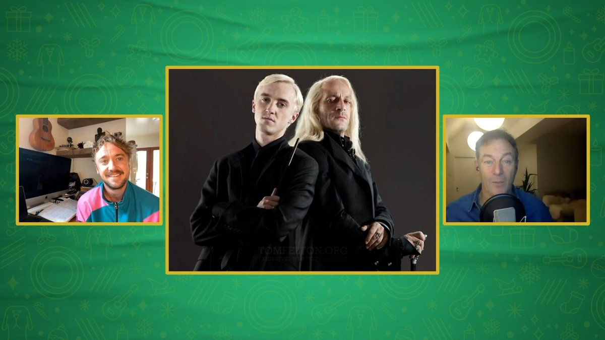 TomFelton's tweet photo. a massive thank you to all the fans that tuned in , my family for celebrating this show with me, &amp; my 2nd dad @jasonsfolly for taking part in the festivities &amp; shenanigans. so grateful to spend this holiday home party with people who mean the world to me🐍#HolidayHomeParty @veeps https://t.co/3ThYb47bKu