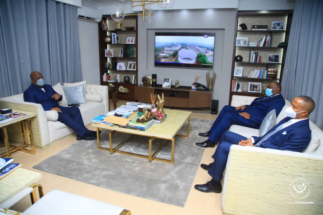 #RDC 27.12.2020|#CitéUA
Le Chef de l'État, Félix-Antoine Tshisekedi Tshilombo s'est entretenu, hier dans la soirée, avec Messieurs Moïse Katumbi Chapwe, leader du parti Ensemble pour la République et Jean-Pierre Bemba, Président du MLC.