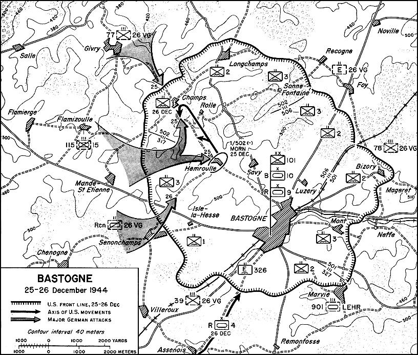 Abrams and his tanks made their way through Assenois, a few minutes from Bastogne. And around 5pm on 26 December, a Lieutenant Boggess, with the first few tanks in that group, was shaking hands with a member of the  @101stAASLTDIV .