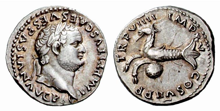 Very similar coin of Titus, son of Vespasian.