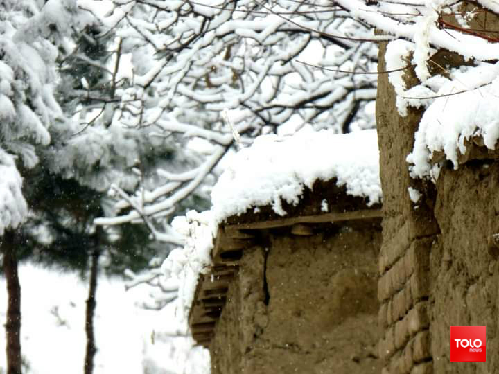 در تصویر: ولسوالی گلدرۀ ولایت کابل در فصل سرما