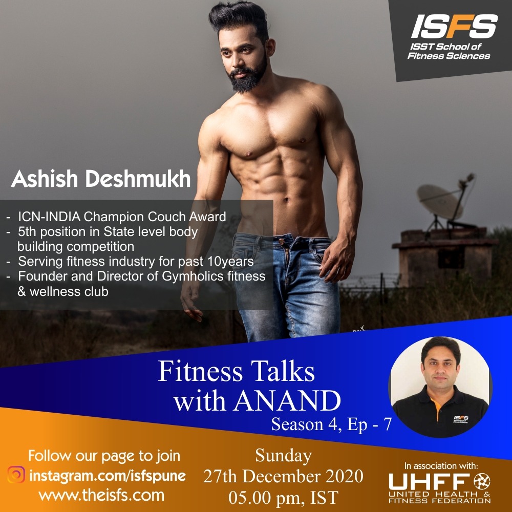 UhffIndia's tweet photo. Fitness Talks with Anand S4 E7
Fitness Master &amp; Entrepreneur *Ashish Deshmukh*
Sunday 27th December 2020, 5:00pm IST
https://t.co/HwDb52o90D https://t.co/62EAAOJLyX