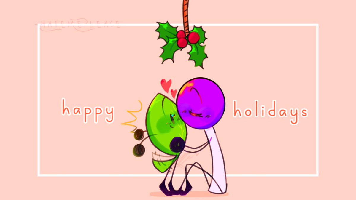 m4ce_mp3's tweet photo. TW// LeafPop/ship

What if,,, we kissed under the mistletoe?🏃

#bfb #leafpop #bfbship https://t.co/t3aE2r16cL