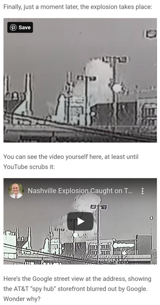 NASHVILLE EXPLOSION WAS A MISILE ATTACK FROM AN AIRCRAFTNashville explosion was actually a missile strike, and the target was the AT&T / NSA hardened switching facility “spy hub”