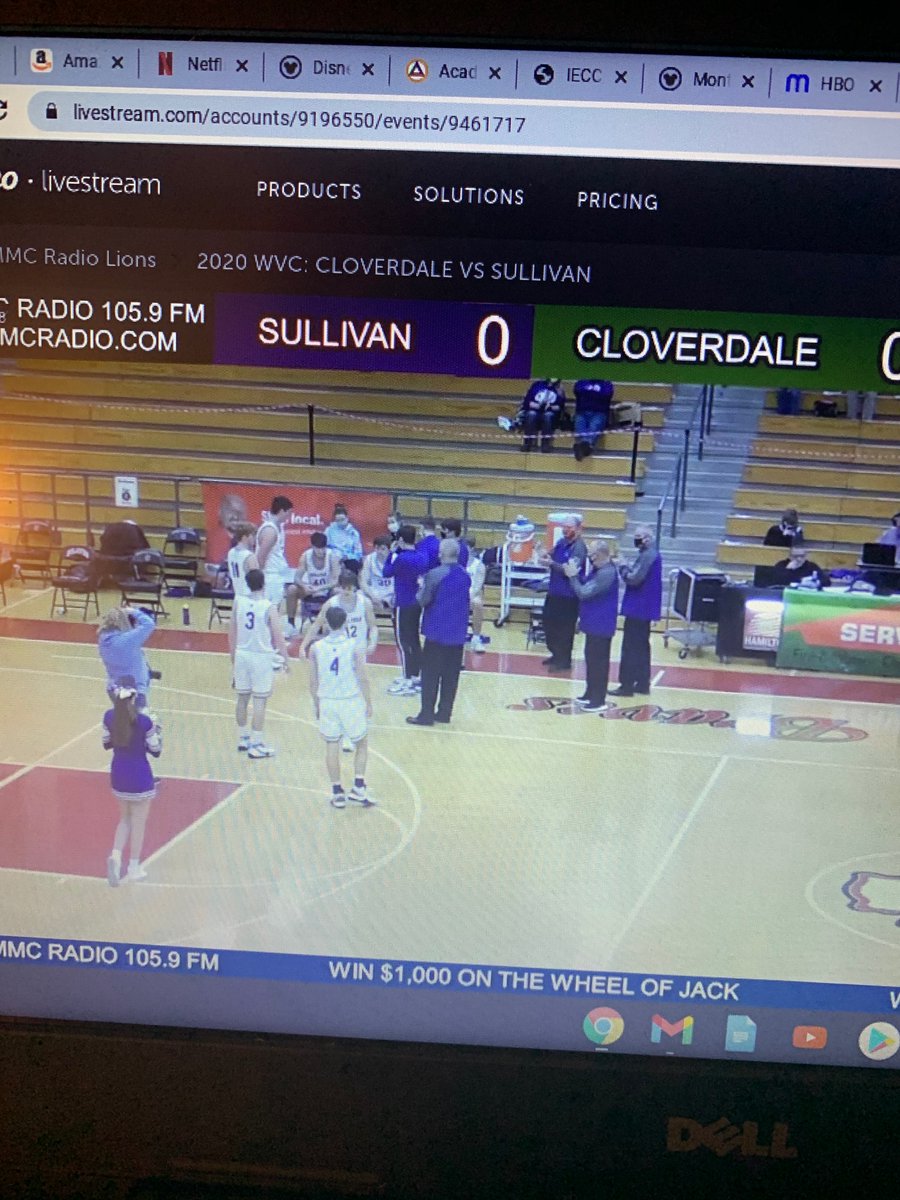 Mrs_Amy_Julian's tweet photo. Watching my first high school basketball game in almost a year. Never thought I’d be rooting for the Sullivan Golden Arrows, but here I am. Let’s go Braden! #stillatiger https://t.co/JnXZpMrw4U