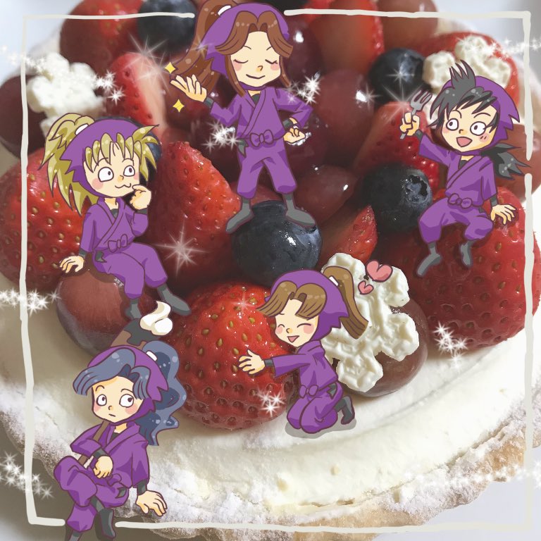 まめや ホールケーキ四年生トッピング まめや ホールケーキ四年生トッピング