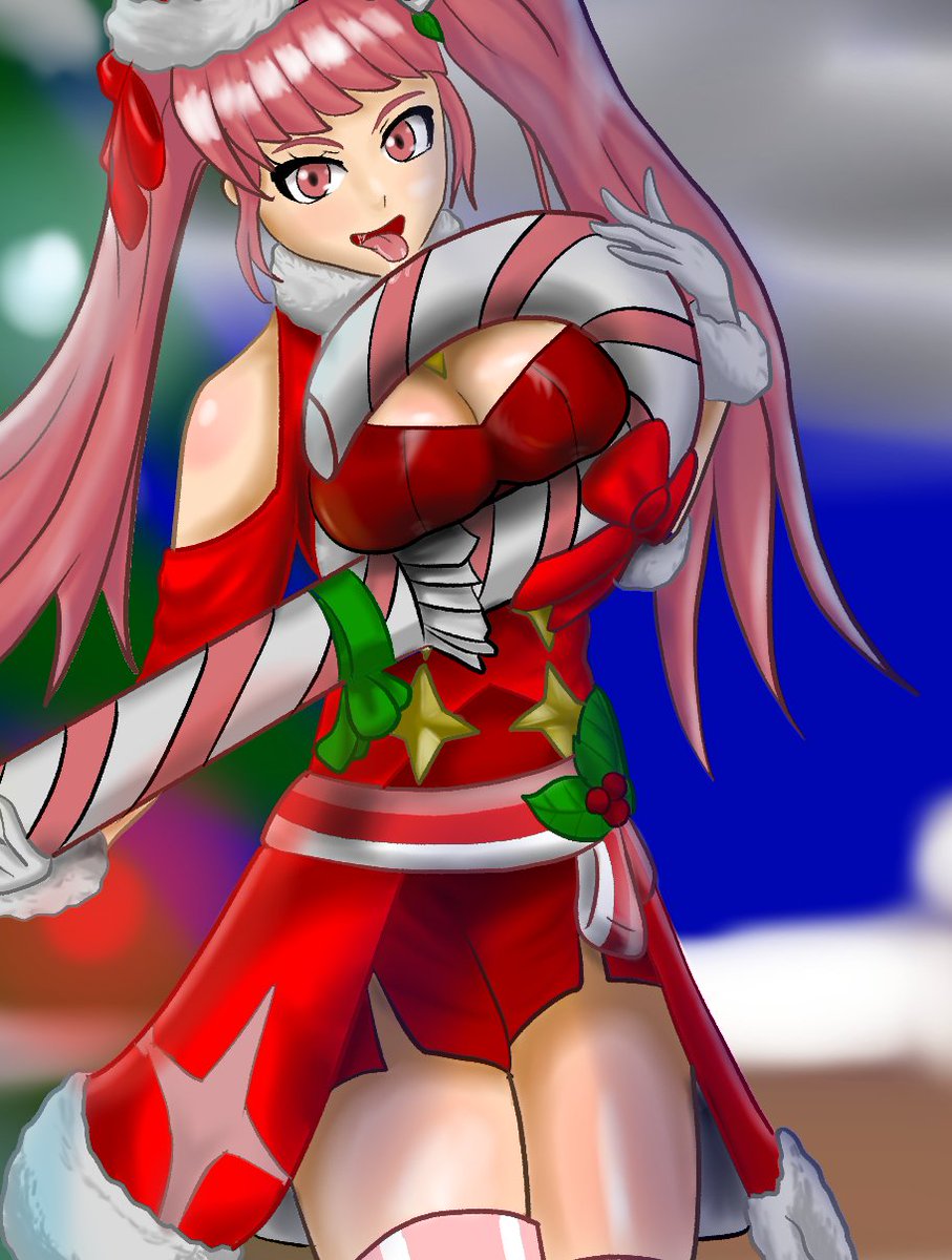 Kitzu_Art's tweet photo. Finally done! Just gotta work on video now. If you look closely the detail lines are not black they are darker colors of where they are. Like her hair is pink the lines are dark pink. Took 8hrs and 30mins. lol
#HildaTweets  #Hilda #FestiveHilda #FEHHilda #FE3H #FEHeroes #HildaFE https://t.co/o7F9R5nGHe