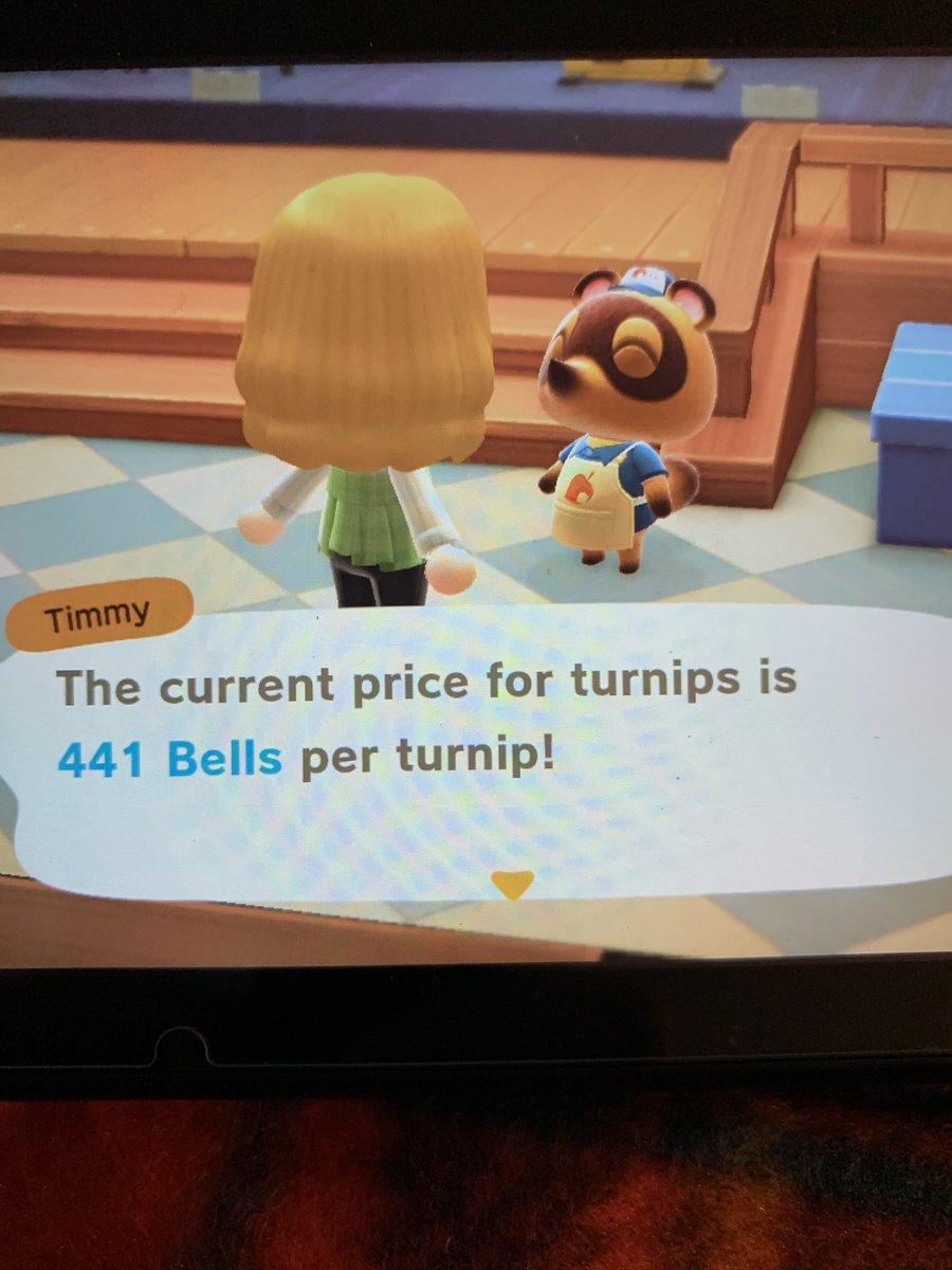 StancieRand's tweet photo. Turnips for 441, DM for dodo code #turnips #turnipPrices #turnipexchange #AnimalCrossingNewHorizons https://t.co/GQzNGXjt90