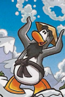 Penguins' bodies change with age, as demonstrated by Rockhopper and Sensei.By age 13, Rockhopper already had a full black beard. Sensei had a similarly colored beard when he was younger, though it grew gray over time along with his feathers.