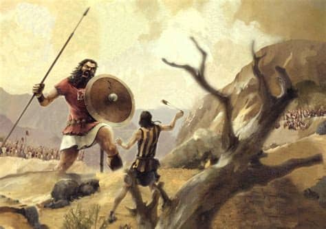 Picture this scene from 1 Samuel 17. The Philistines are ready to attack the Israelites. They send their 9 foot champion, Goliath, to challenge any Israelite to battle. The victor wins the war for their side. David answers the call since the rest of the Israelites are too scared.
