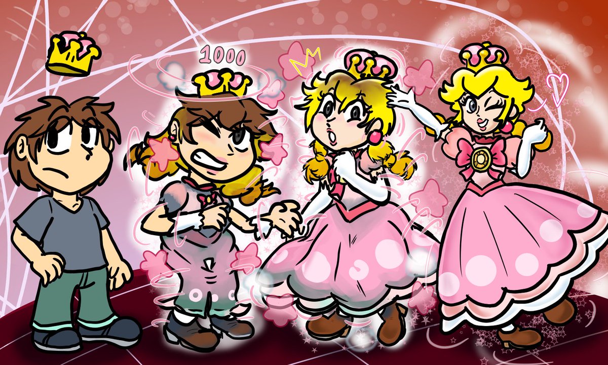 OtherKj's tweet photo. Made a little TG image of the original Super Crown gal, Peachette . I've surprisingly only found like a couple TGs of Peachette herself. (Not just general supercrown stuff there's plenty of that.) Hope y'all like this. https://t.co/qhOPCIdhcq