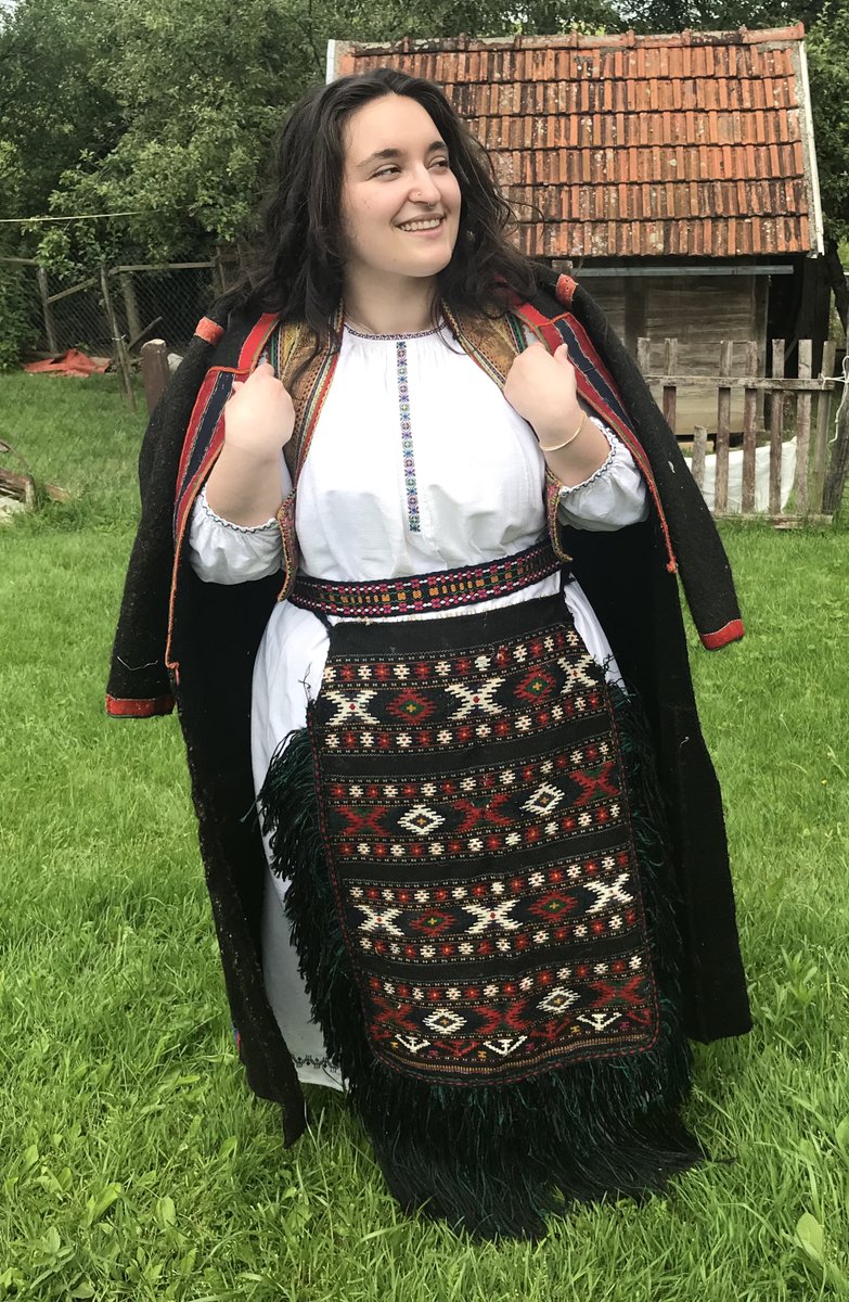 (Dinaric) Serbian folk costume. Bosanska Krajina.Динарски нардоне ношње. Босанска Крајина.Photos of me wearing my prababa's wedding ensemble in Banja Luka. This specific piece, and her family, are from Piskavica. All photos I use will be costumes from Bosanksa Krajina.