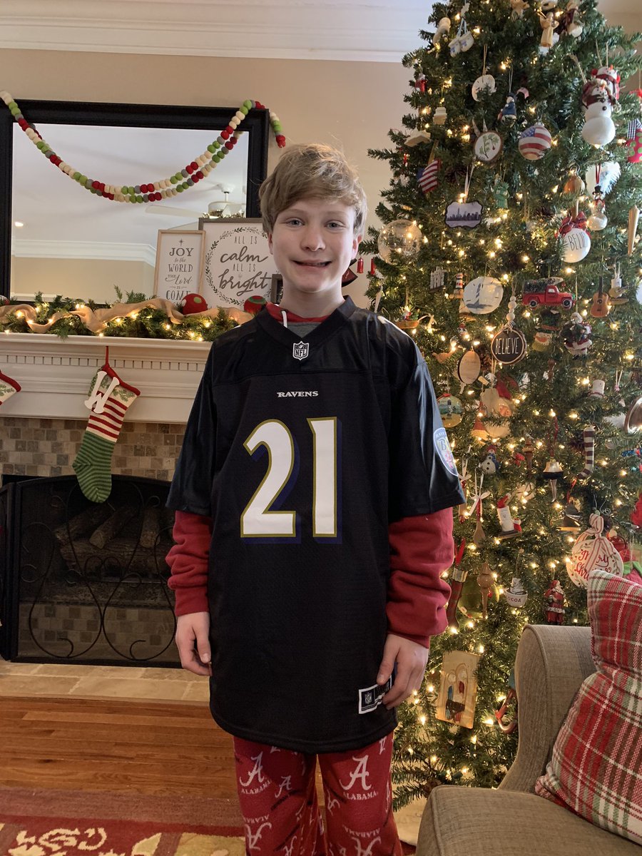 5Beards4Bama's tweet photo. @markingram21 We had one happy son this Christmas....he is a big fan of the Ravens and Alabama so naturally only Bama players’ jerseys are purchased in our house! Merry Christmas!🎄 #RTR https://t.co/j6lIXqxjuE